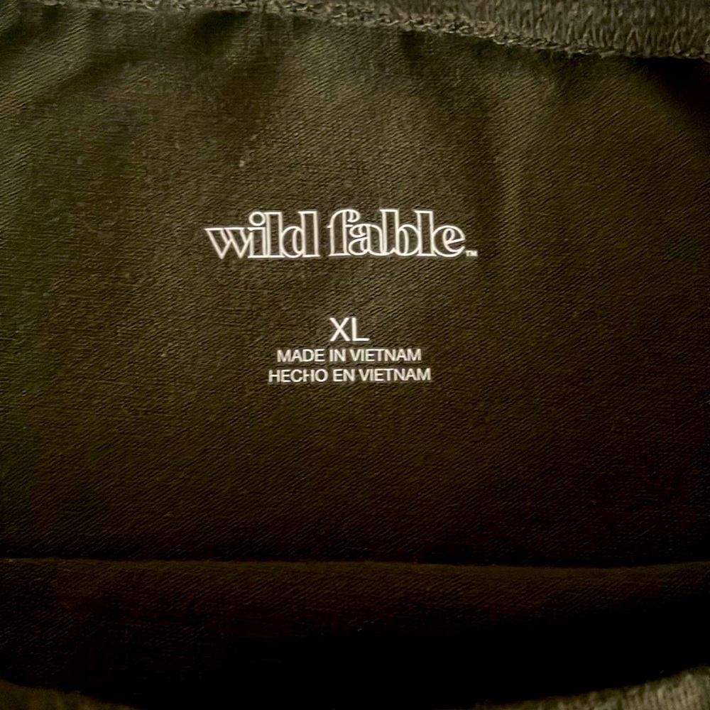 XL Olive Wild Fable Crop Top T-shirt - Picture 2 of 2